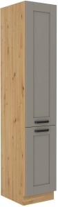 Szafka kominowa do kuchni LUNA 40 DK-210 2F Gliniasty Szary/Dąb Artisan