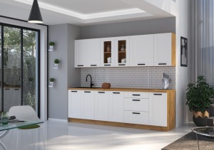 Szafka górna do kuchni LUNA 45 G-72 1F Gliniasty Szary/Dąb Artisan