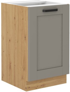Szafka stojąca do kuchni pod zlew LUNA 50 ZL 1F Gliniasty Szary/Dąb Artisan