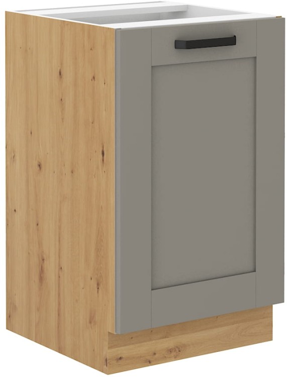 Szafka stojąca do kuchni pod zlew LUNA 50 ZL 1F Gliniasty Szary/Dąb Artisan