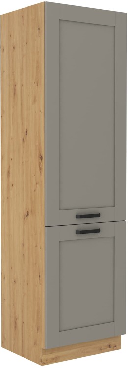 Szafka kominowa do kuchni LUNA 60 DK-210 2F Gliniasty Szary/Dąb Artisan