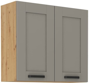 Szafka górna do kuchni LUNA 80 G-72 2F Gliniasty Szary/Dąb Artisan