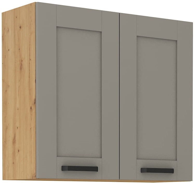 Szafka górna do kuchni LUNA 80 G-72 2F Gliniasty Szary/Dąb Artisan
