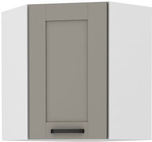Szafka górna do kuchni narożna LUNA 58x58 GN-72 1F Gliniasty Szary/Biały