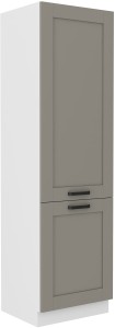 Szafka kominowa do kuchni LUNA 60 DK-210 2F Gliniasty Szary/Biały