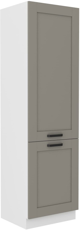 Szafka kominowa do kuchni LUNA 60 DK-210 2F Gliniasty Szary/Biały