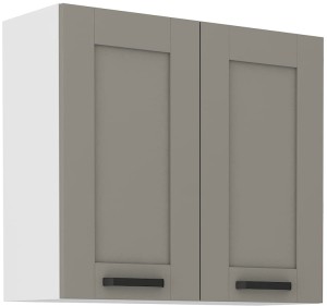 Szafka górna do kuchni LUNA 80 G-72 2F Gliniasty Szary/Biały