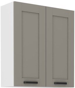 Szafka górna do kuchni LUNA 80 G-90 2F Gliniasty Szary/Biały