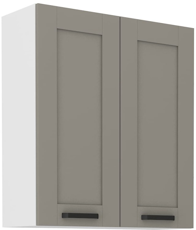 Szafka górna do kuchni LUNA 80 G-90 2F Gliniasty Szary/Biały