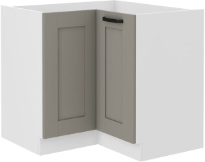 Szafka stojąca do kuchni narożna LUNA 89x89 DN 1F Gliniasty Szary/Biały