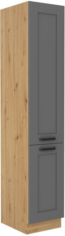 Szafka kominowa do kuchni LUNA 40 DK-210 2F Szary/Dąb Artisan