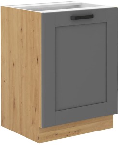 Szafka stojąca do kuchni LUNA 60 D 1F BB Szary/Dąb Artisan