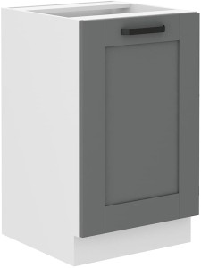 Szafka stojąca do kuchni pod zlew LUNA 50 ZL 1F Szary/Biały