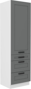Szafka kominowa do kuchni z 3 szufladami LUNA 60 DKS-210 3S 1F Szary/Biały