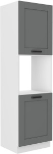 Szafka kominowa do kuchni na piekarnik LUNA 60 DP-210 2F Szary/Biały