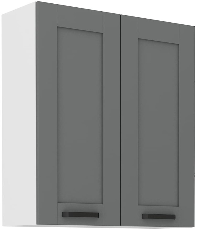 Szafka górna do kuchni LUNA 80 G-90 2F Szary/Biały