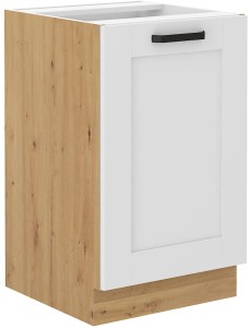 Szafka stojąca do kuchni pod zlew LUNA 50 ZL 1F Biały/Dąb Artisan