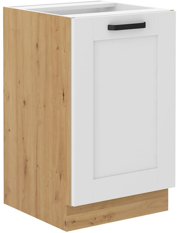 Szafka stojąca do kuchni pod zlew LUNA 50 ZL 1F Biały/Dąb Artisan