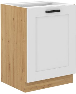 Szafka stojąca do kuchni LUNA 60 D 1F BB Biały/Dąb Artisan