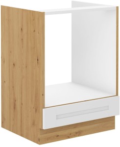 Szafka stojąca do kuchni pod piekarnik LUNA 60 D GAZ Biały/Dąb Artisan