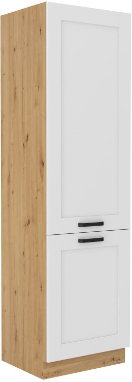 Szafka kominowa do kuchni LUNA 60 DK-210 2F Biały/Dąb Artisan