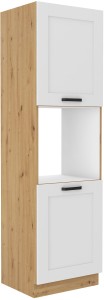Szafka kominowa do kuchni na piekarnik LUNA 60 DP-210 2F Biały/Dąb Artisan