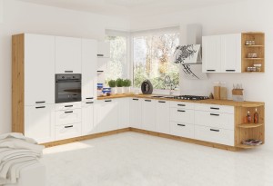 Szafka górna do kuchni LUNA 60 G-90 1F Biały/Dąb Artisan