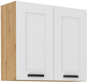 Szafka górna do kuchni LUNA 80 G-72 2F Biały/Dąb Artisan