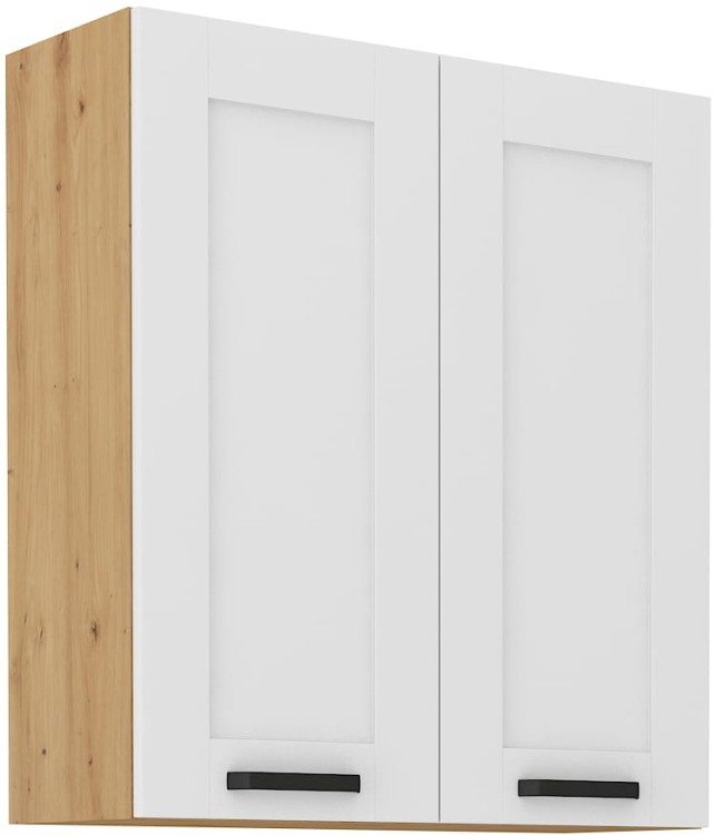 Szafka górna do kuchni LUNA 80 G-90 2F Biały/Dąb Artisan