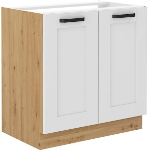 Szafka stojąca do kuchni pod zlew LUNA 80 ZL 2F Biały/Dąb Artisan