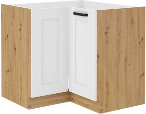 Szafka stojąca do kuchni narożna LUNA 89x89 DN 1F Biały/Dąb Artisan