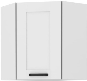 Szafka górna do kuchni narożna LUNA 58x58 GN-72 1F Biały/Biały