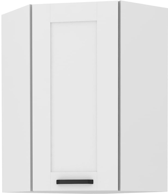 Szafka górna do kuchni narożna LUNA 58x58 GN-90 1F Biały/Biały