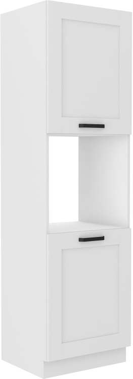 Szafka kominowa do kuchni na piekarnik LUNA 60 DP-210 2F Biały/Biały