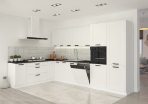 Szafka kominowa do kuchni na piekarnik LUNA 60 DP-210 2F Biały/Biały