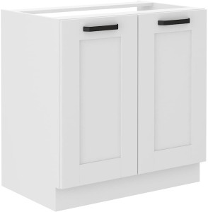 Szafka stojąca do kuchni pod zlew LUNA 80 ZL 2F Biały/Biały