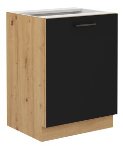 Szafka stojąca do kuchni MODENA 60 D 1F Dąb Artisan/Czarny