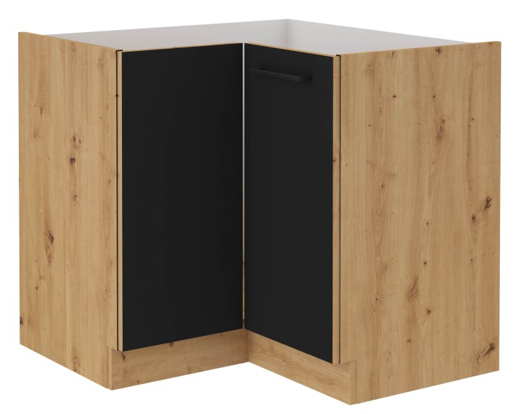 Szafka stojąca do kuchni narożna MODENA 89x89 DN 1F Dąb Artisan/Czarny