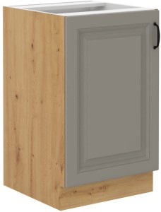 Szafka stojąca do kuchni pod zlew STILO 50 ZL 1F Gliniasty Szary/Dąb Artisan