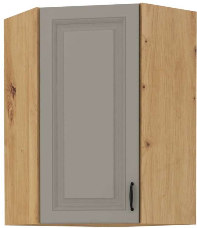Szafka górna do kuchni narożna STILO 58x58 GN-90 1 F Gliniasty Szary/Dąb Artisan
