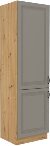 Szafka kominowa do kuchni STILO 60 DK-210 2 F Gliniasty Szary/Dąb Artisan