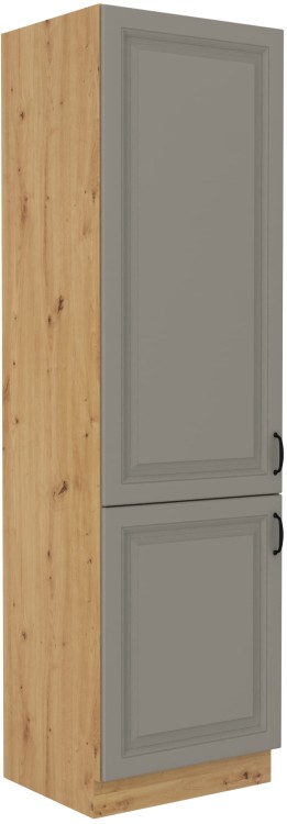 Szafka kominowa do kuchni STILO 60 DK-210 2 F Gliniasty Szary/Dąb Artisan