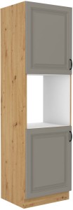 Szafka kominowa do kuchni na piekarnik STILO 60 DP-210 2F Gliniasty Szary/Dąb Artisan