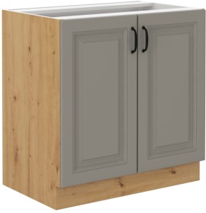 Szafka stojąca do kuchni STILO 80 D 2D Gliniasty Szary/Dąb Artisan