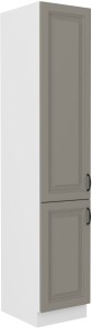 Szafka kominowa do kuchni STILO 40 DK-210 2 F Gliniasty Szary/Biały
