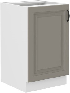 Szafka stojąca do kuchni pod zlew STILO 50 ZL 1F Gliniasty Szary/Biały