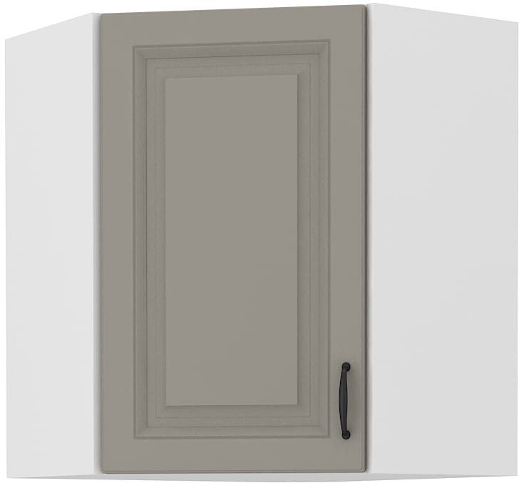 Szafka górna do kuchni narożna STILO 58x58 GN-72 1 F Gliniasty Szary/Biały