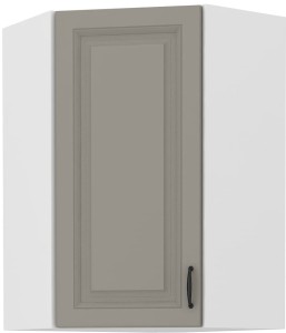 Szafka górna do kuchni narożna STILO 58x58 GN-90 1 F Gliniasty Szary/Biały
