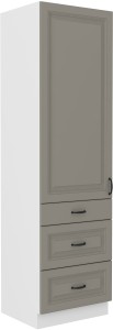 Szafka kominowa do kuchni z szufladami STILO 60 DKS-210 3S 1F Gliniasty Szary/Biały