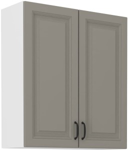 Szafka górna do kuchni STILO 80 G-90 2F Gliniasty Szary/Biały